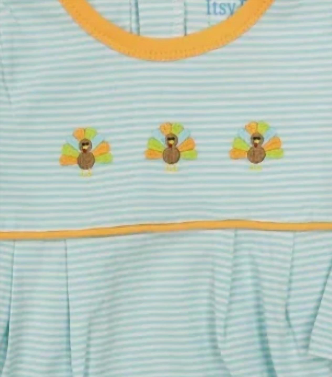 Itsy Bitsy - Boy's Turkey Bubble Romper