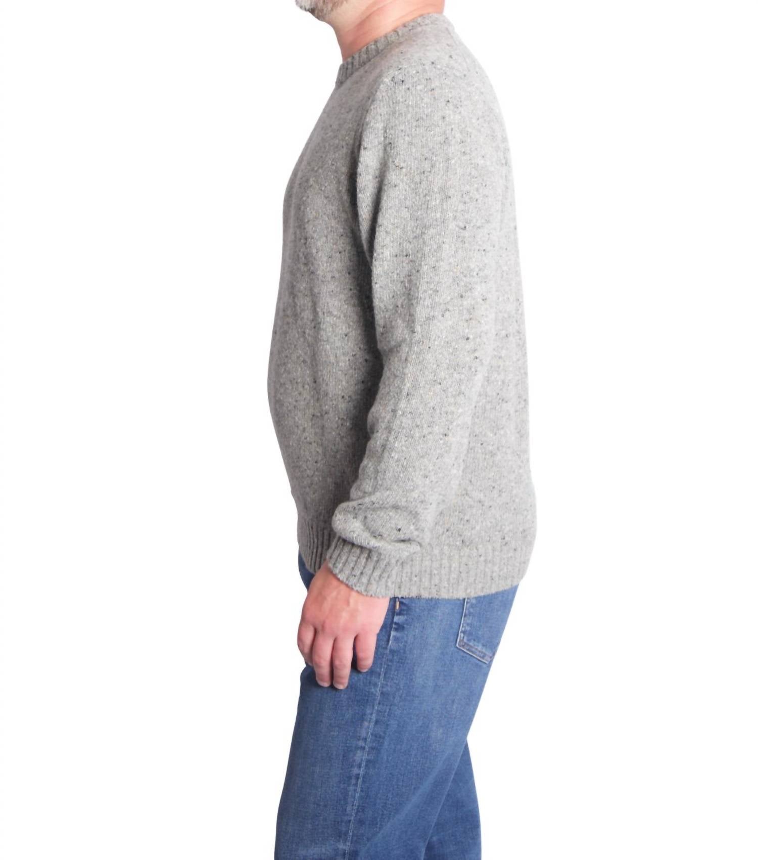 SAMSOE Sanataniel Crewneck Sweater in grey melange - women's sweater - alternate view