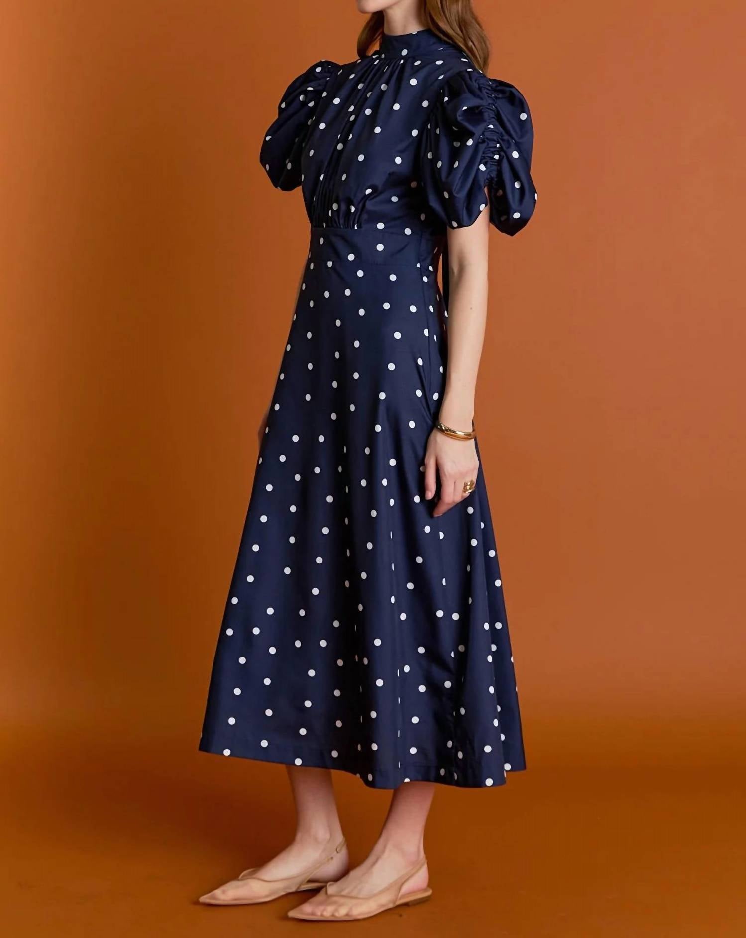 English Factory - Daisy Dotted Midi Dress