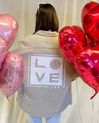 Ee:Some - Mineral Washed Love Smile Jacket