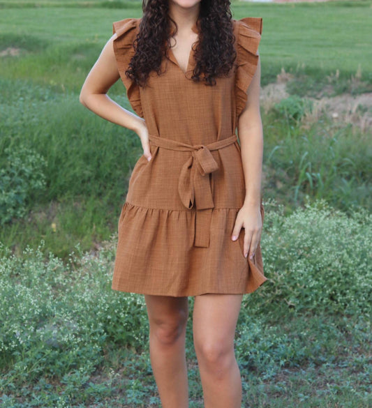 Joy Joy - Jaycie Ruffle Sleeve Mini Dress