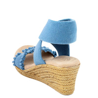 CHARLESTON SHOE CO. Women's Carolina Core Espadrille Sandal in cornflower ruffle - women's sandal - alternate view