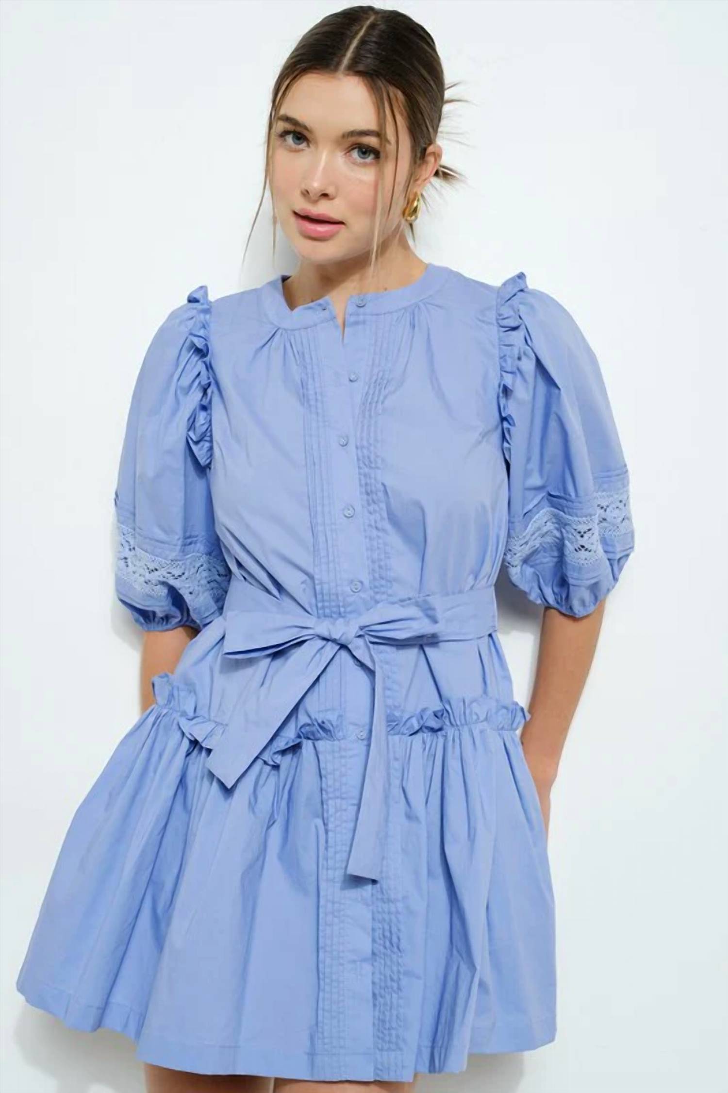 Ina Fashion - Tiered Cotton Mini Dress
