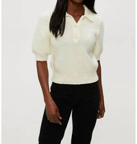 Michael Stars Marley Popover Sweater Top in cream - women's t-shirt