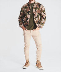 SER.O.YA Bryan Knit Bomber Jacket in camo - men's jacket - view 4
