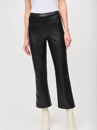 Joseph Ribkoff - Leatherette Flared Pull-On Pants