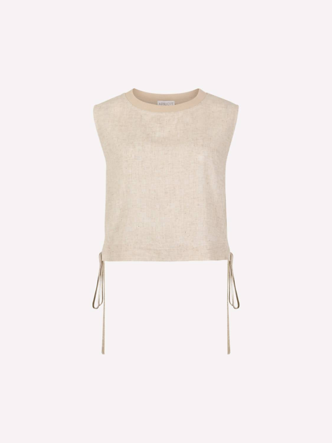 Apricot - Linen Blend Crop Top