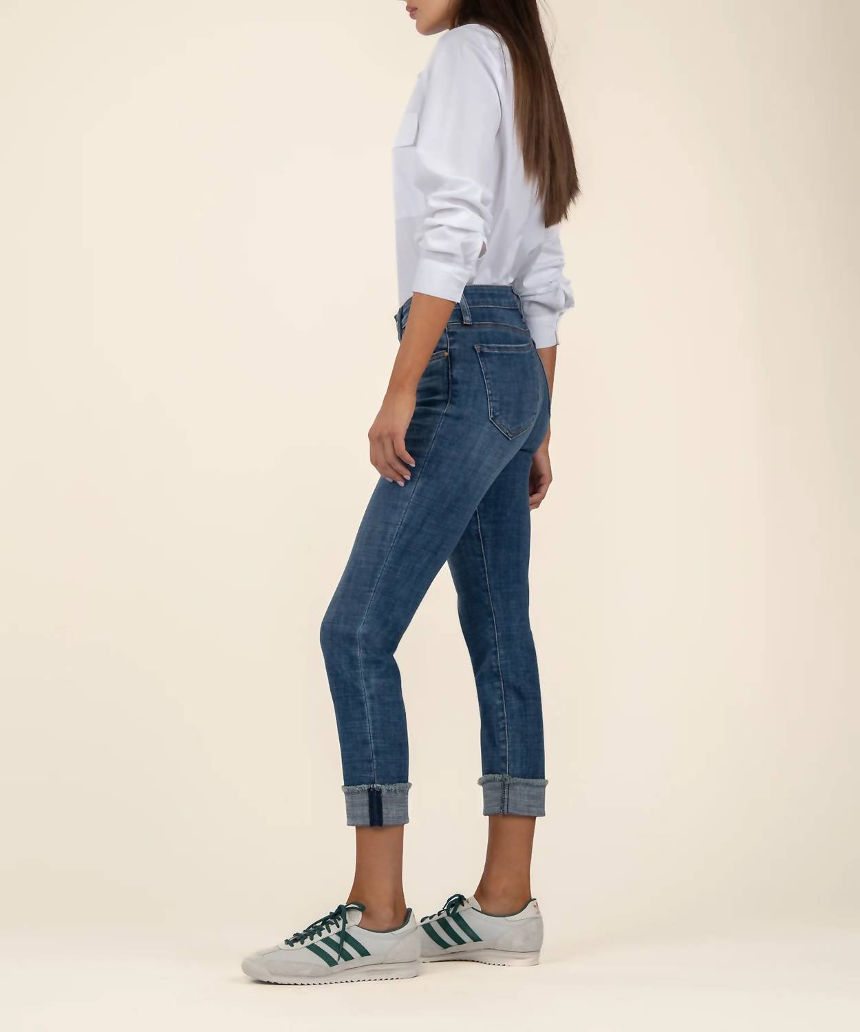 Kut From The Kloth - Amy Mid Rise Crop Straight Leg Jeans