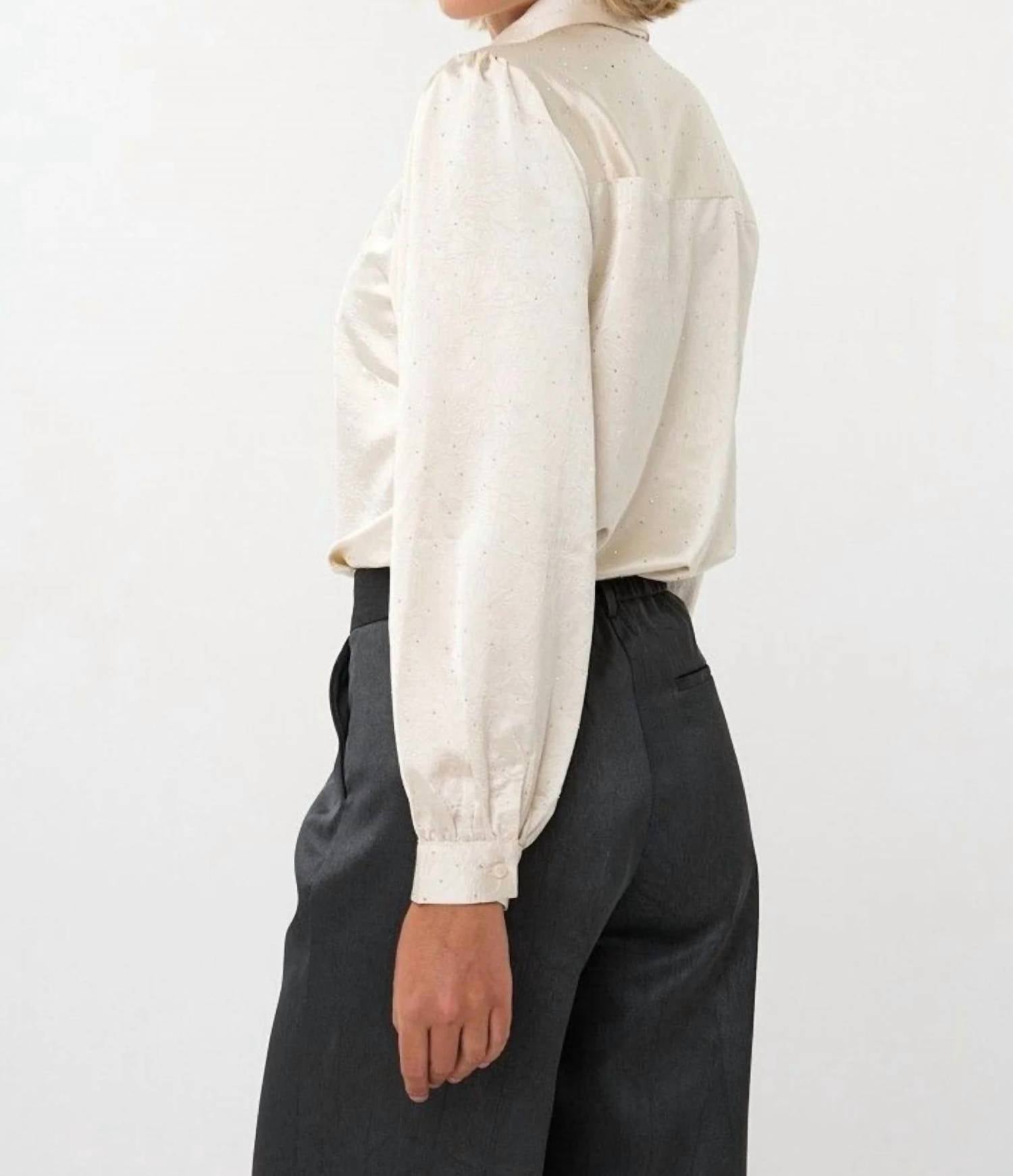 Esqualo - bow blouse with stones