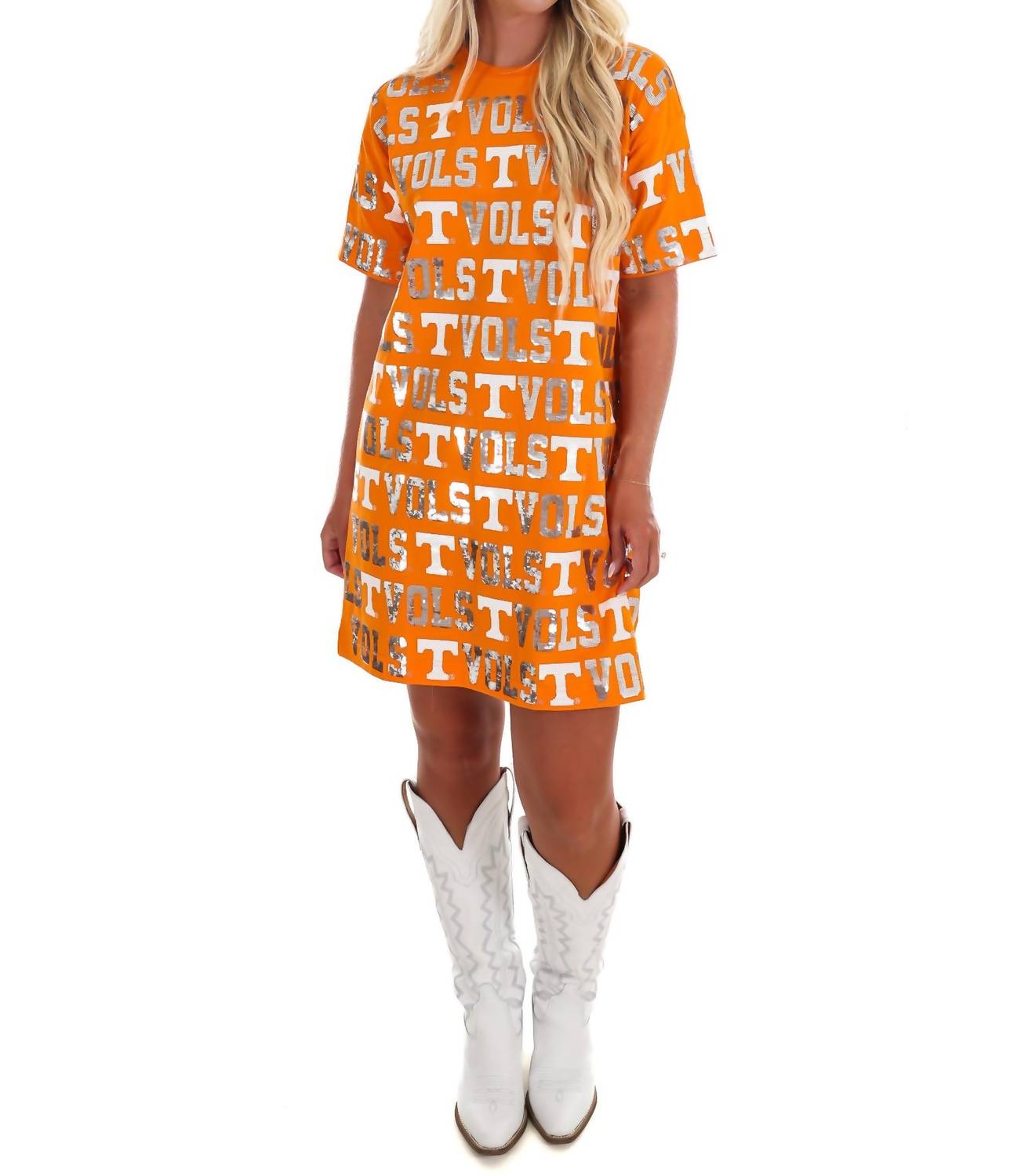 Stewart Simmons - Tennessee Sequin Repeat T-shirt Mini Dress