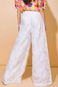 Flying Tomato - Textured Wide Leg Woven Pants