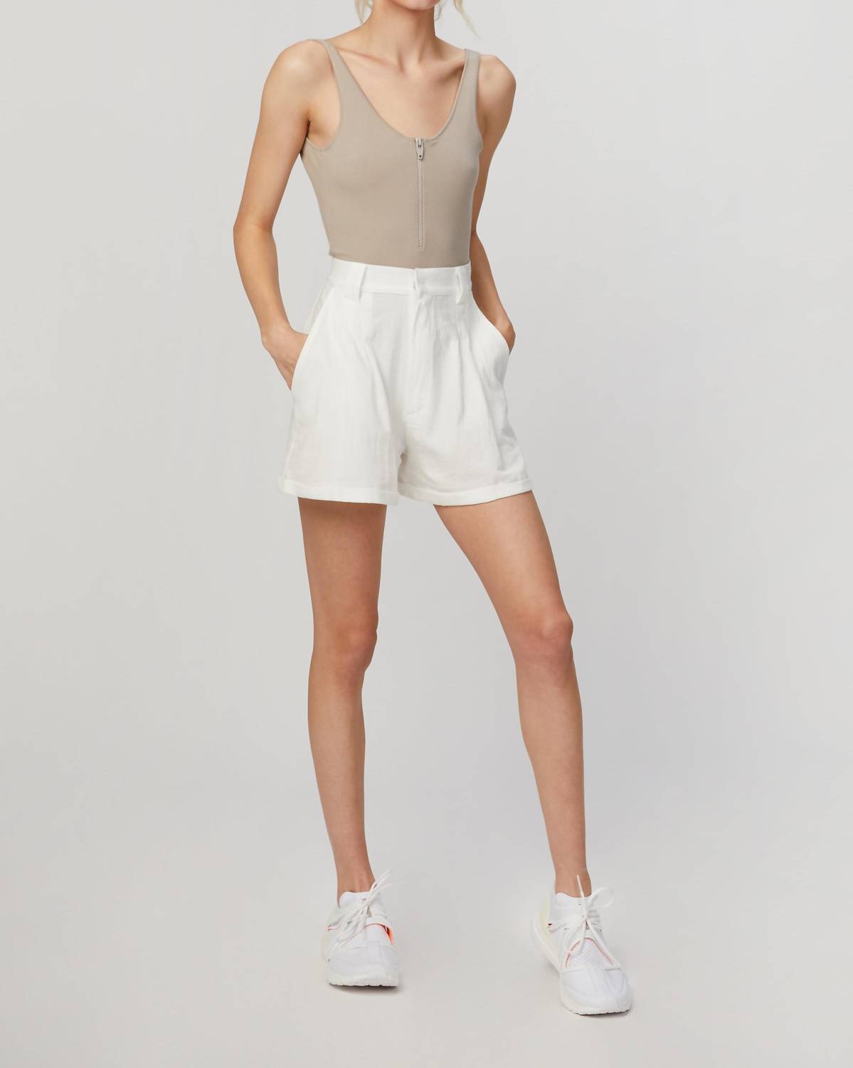 STRAP ZIP KNIT BODYSUIT