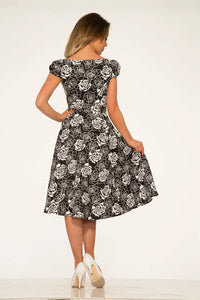 Orchid Bloom - Rose Swing Dress
