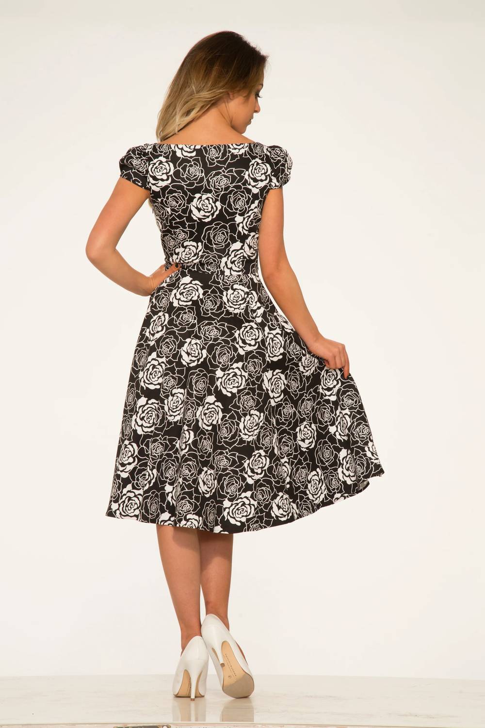 Orchid Bloom - Rose Swing Dress