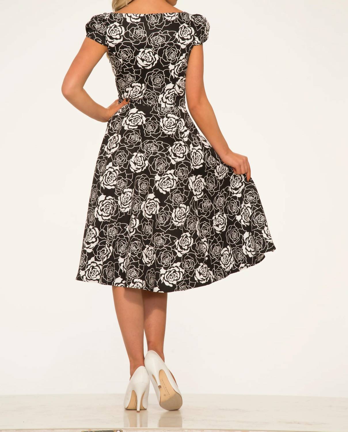 Orchid Bloom - Rose Swing Dress