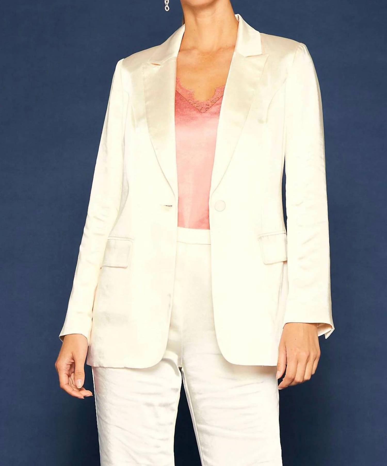 Skies Are Blue - Reese Satin Blazer