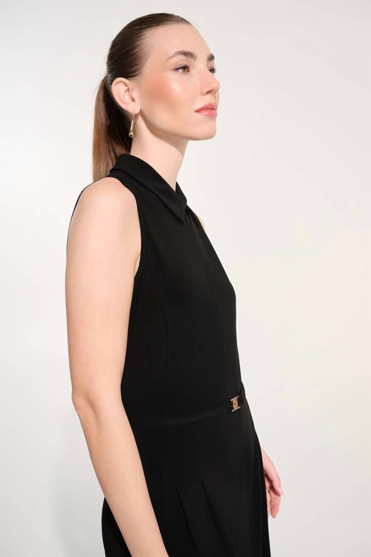 Joseph Ribkoff - Wide Leg Jumpsuit With Zipped Neckline