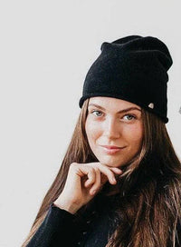 Pretty Simple - Rolled Edge Cashmere Blend Beanie Hat