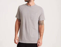 ROARK Made To Fade Short Sleeve Tee in washed grey - men's t-shirt - view 4