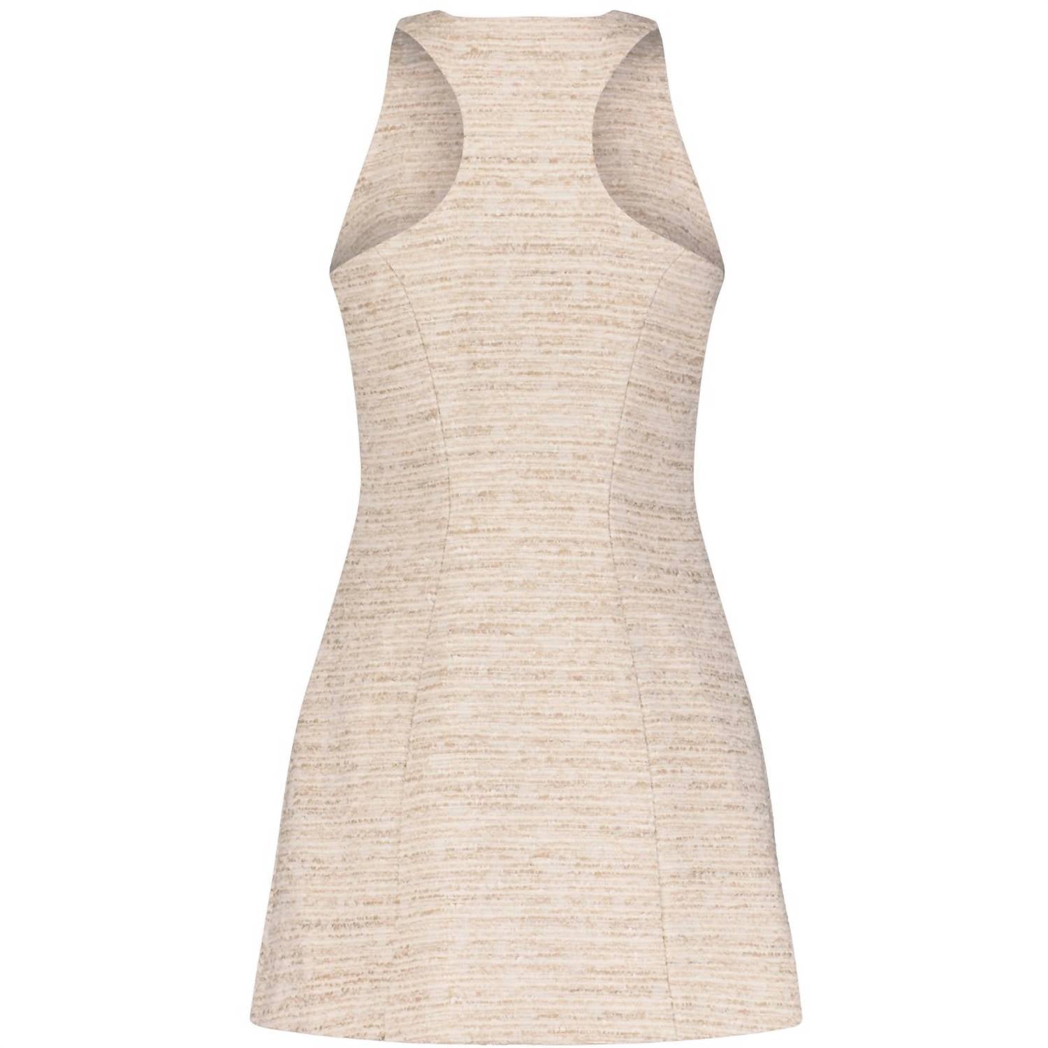 Matthew Bruch - Natural Tweed Vest Mini Dress