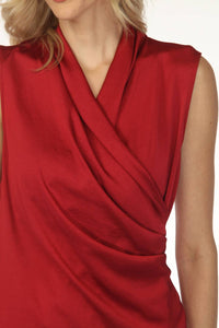 Joseph Ribkoff - Wrap Neck Sleeveless Top