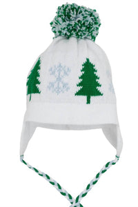 The Beaufort Bonnet Company Kids Parrish Pom Pom Hat in worth ave white - kids' hat - detail view