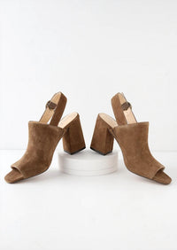 Sole Society Women's Juniah Slingback Peep-toe Mules in tobacco - women's shoe - alternate view