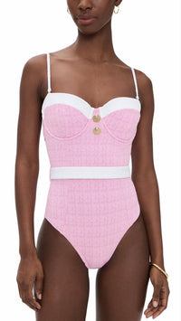 L'Agence - Amie Colorblock Chic One Piece Swimsuit