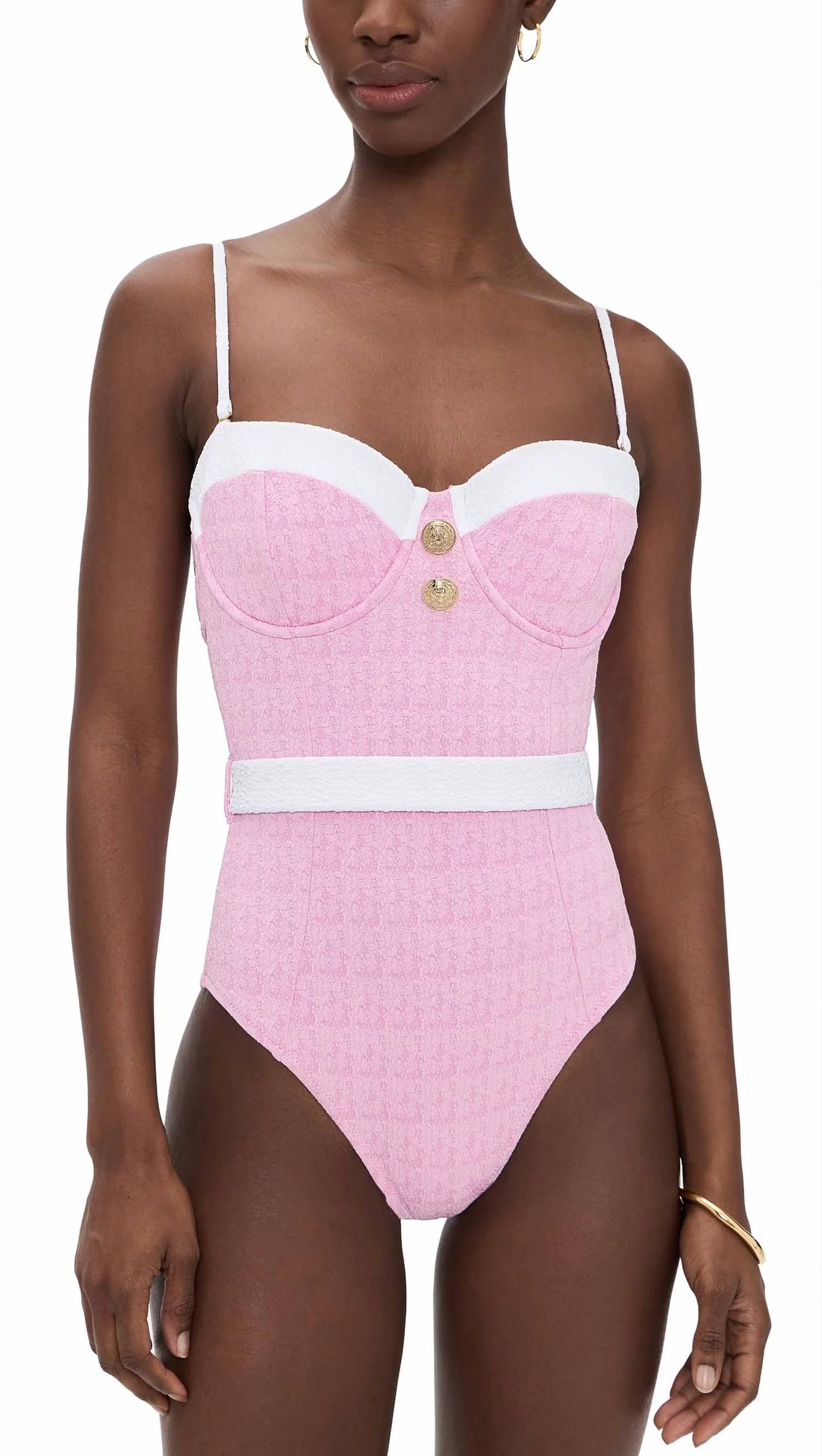 L'Agence - Amie Colorblock Chic One Piece Swimsuit