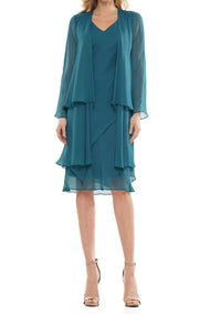 Marsoni By Colors - V-neckline Midi Dress
