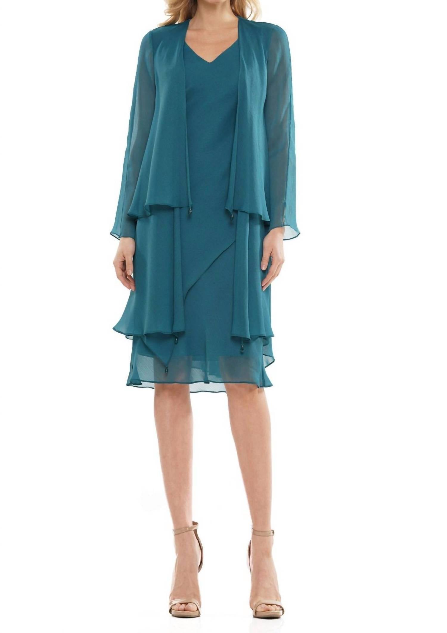 Marsoni By Colors - V-neckline Midi Dress