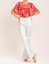 Flying Tomato - Printed Woven Top