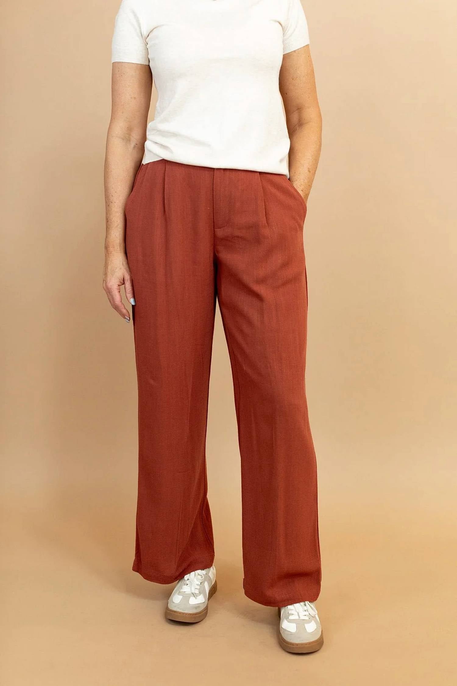 Tea N Rose - Women's Frankee Linen Trouser