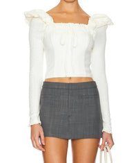 For Love & Lemons - Aliyah Pointelle Top
