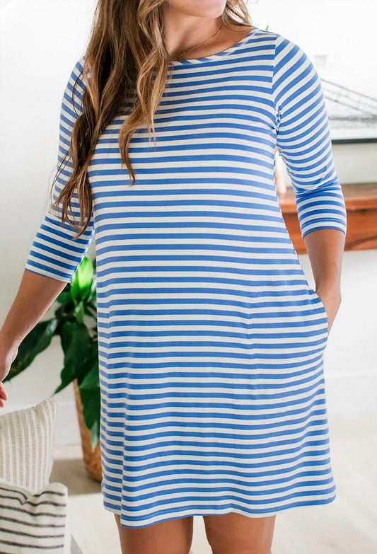 Yala - Rita Boatneck A-line Bamboo Dress With Pockets