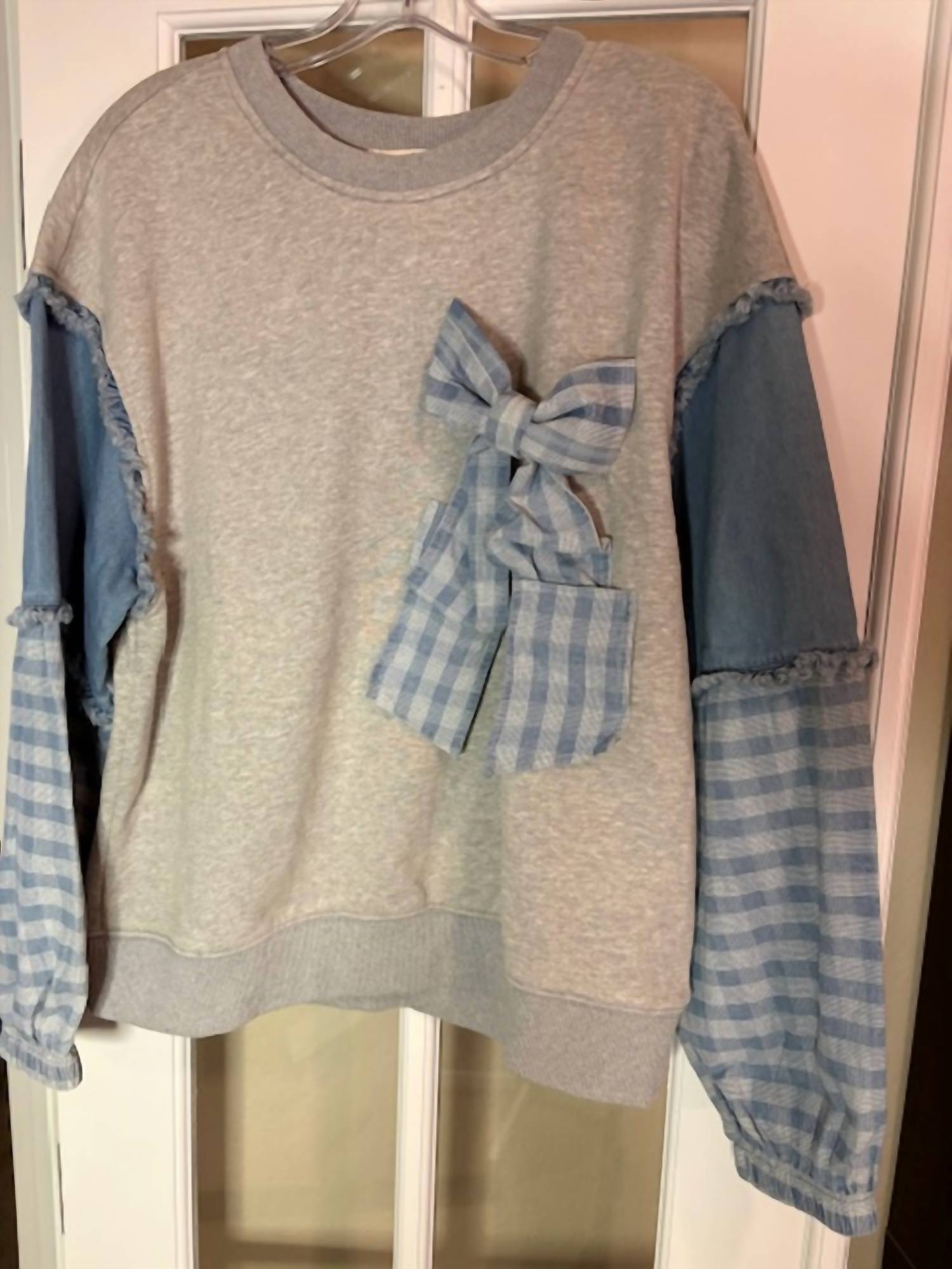 Easel - Women's Denim Contrast Sweatshirt