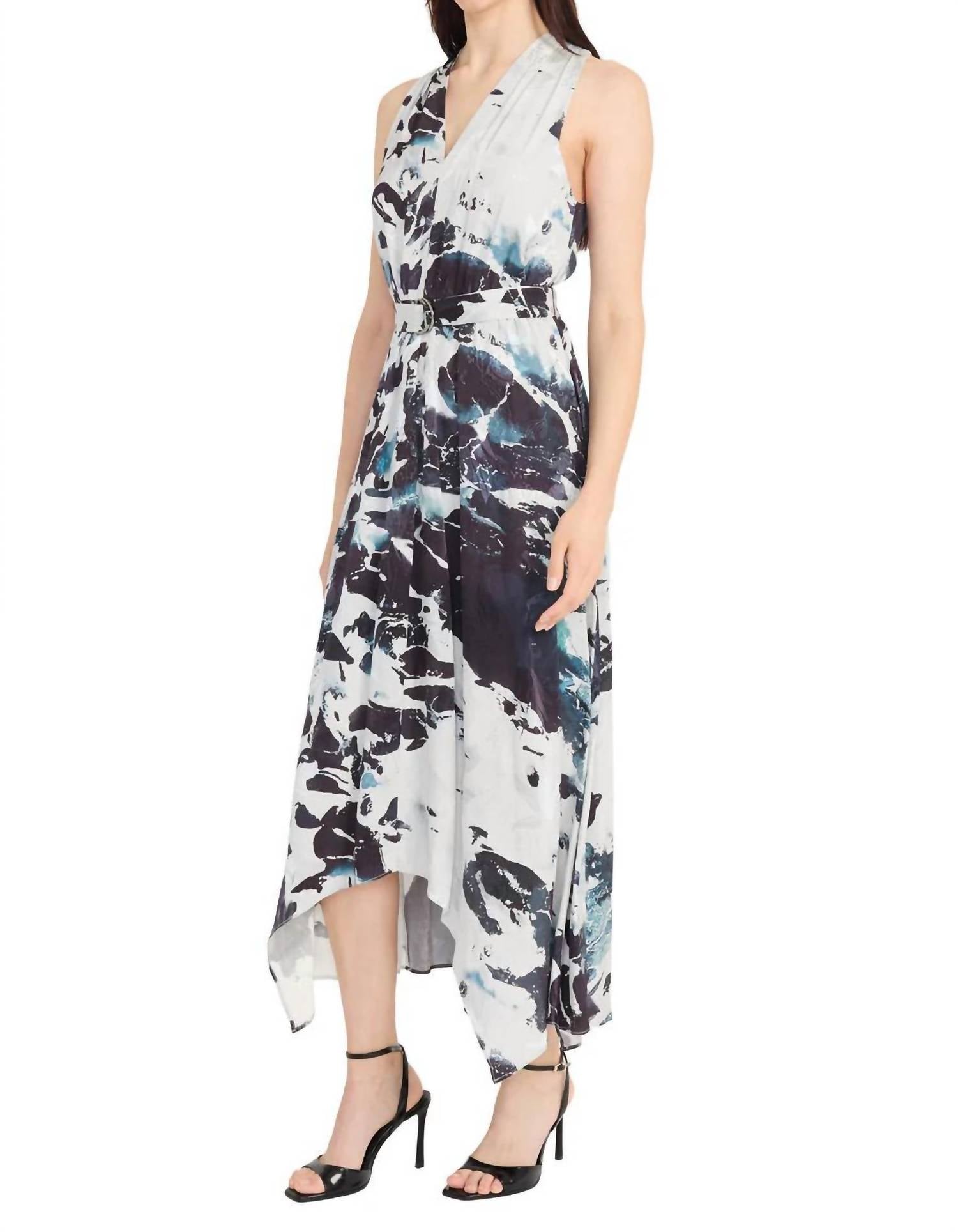 Maggy London - Handkerchief Hem Printed Dress