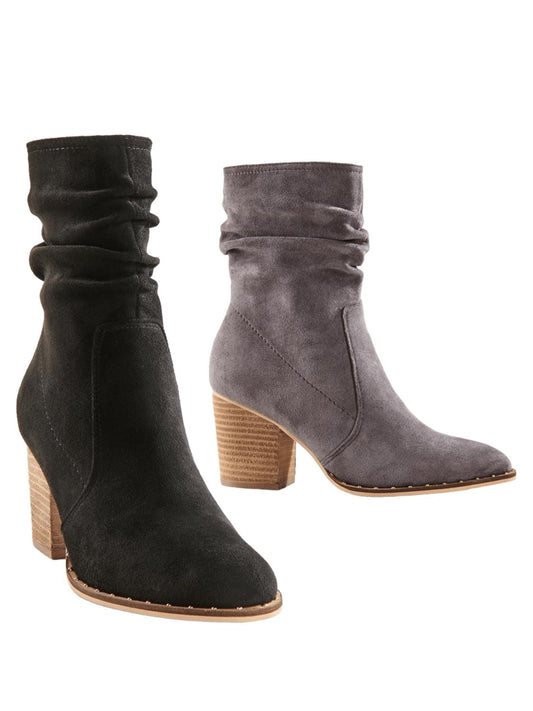 Sueded Slouch Booties