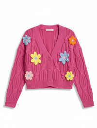 Very J - Statement Flower Cardigan