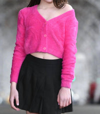 Katie J Nyc - Girl's Mara Fuzzy Cardigan