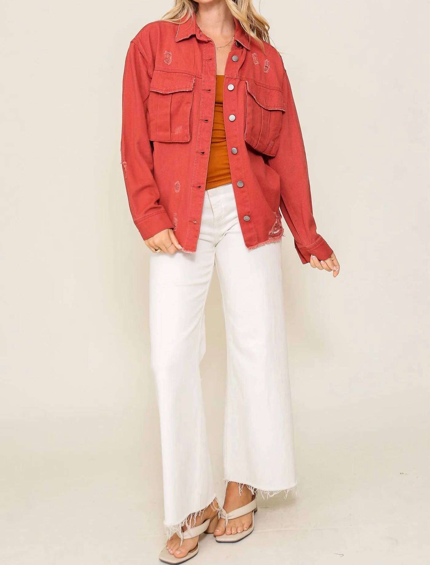 Timing - Hanging In There Denim Jacket