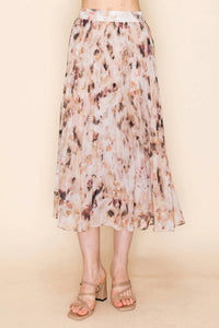 White Birch - High Waisted Printed Skirt