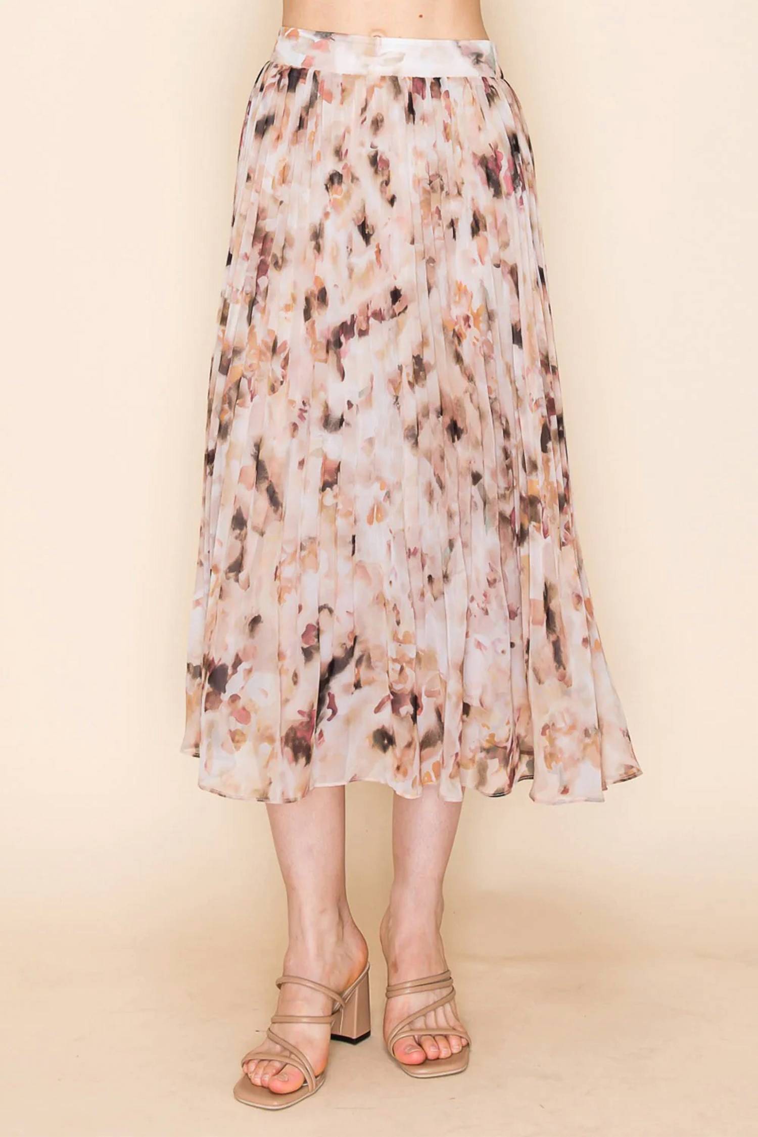 White Birch - High Waisted Printed Skirt