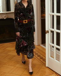 ALLISON NEW YORK CRAWFORD SKIRT in black floral 1 - women's skirt - view 8