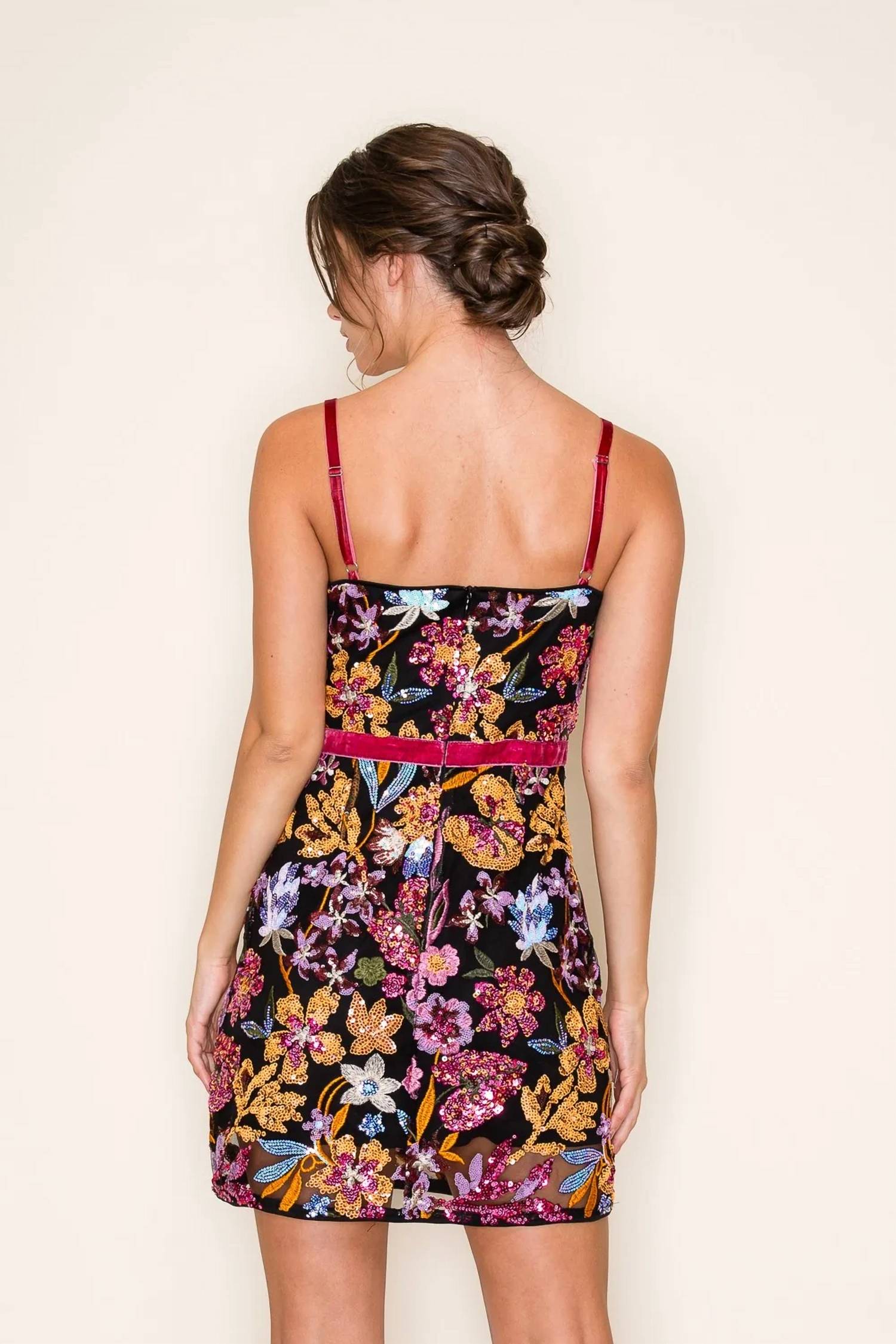 B.Right - Floral Sequin Dress