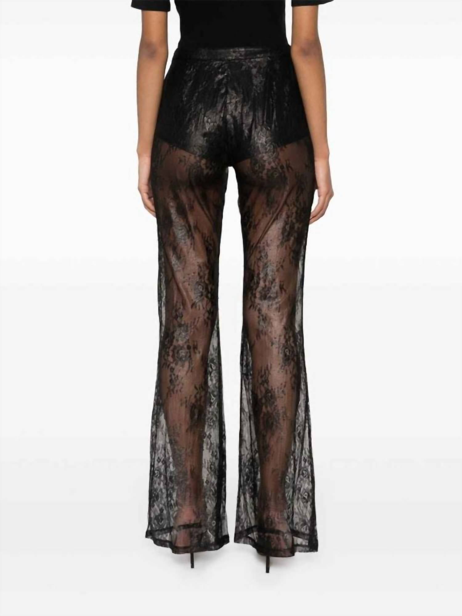 Pinko - Lace Flare Floral Trouser