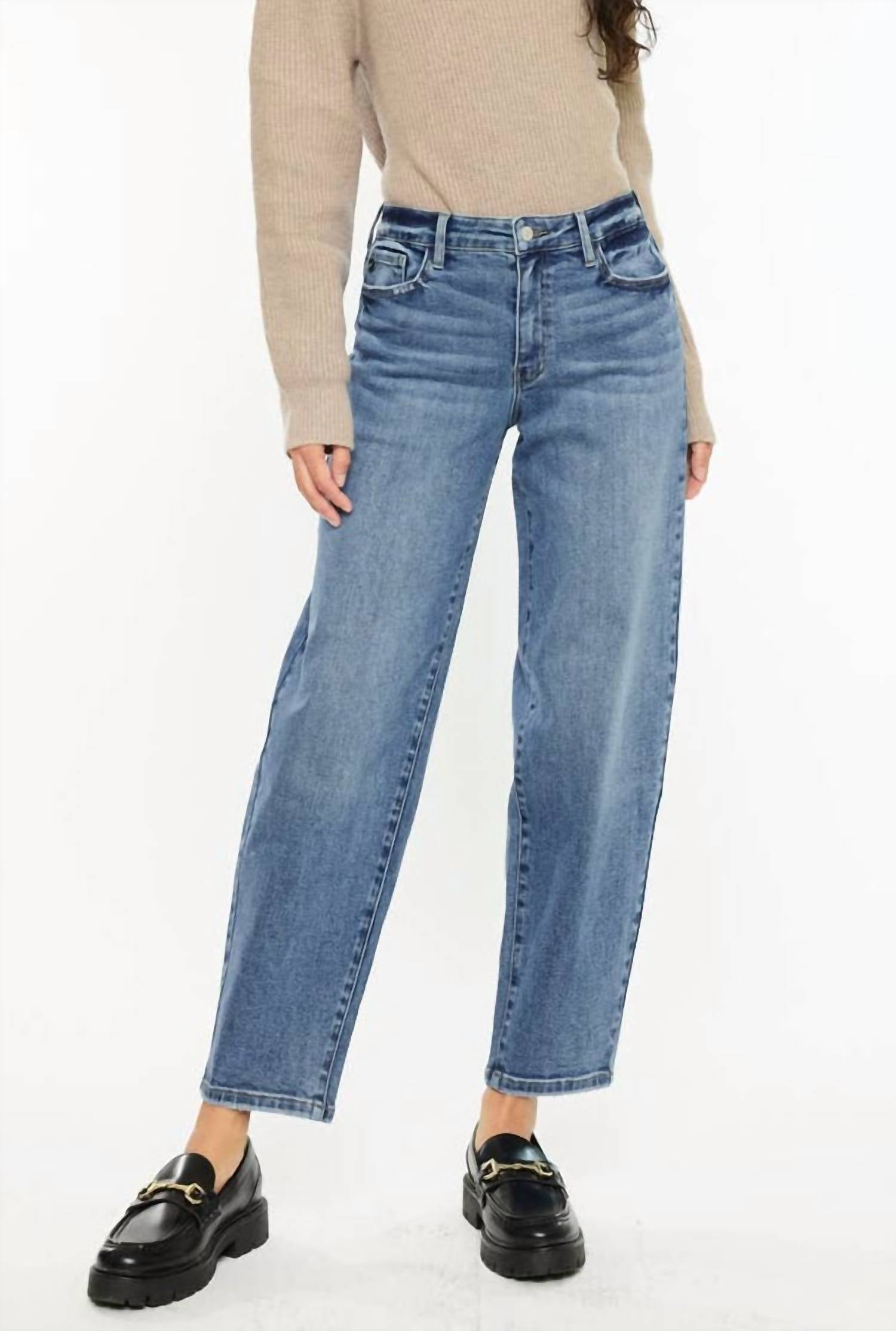 Kancan - Tessa High Rise Slim Barrel Jeans