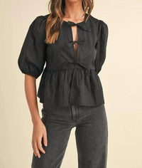 Mable - Peek A Bow Top