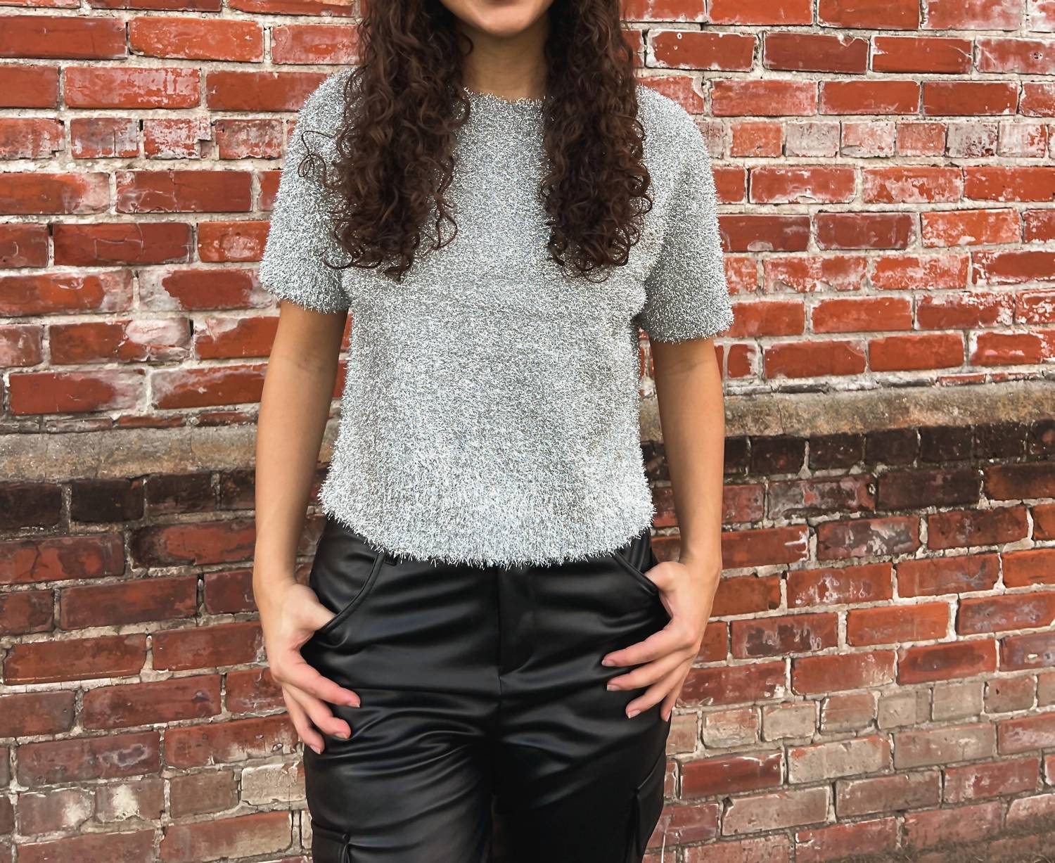 Design History - Adeline Short Sleeve Sweater Top