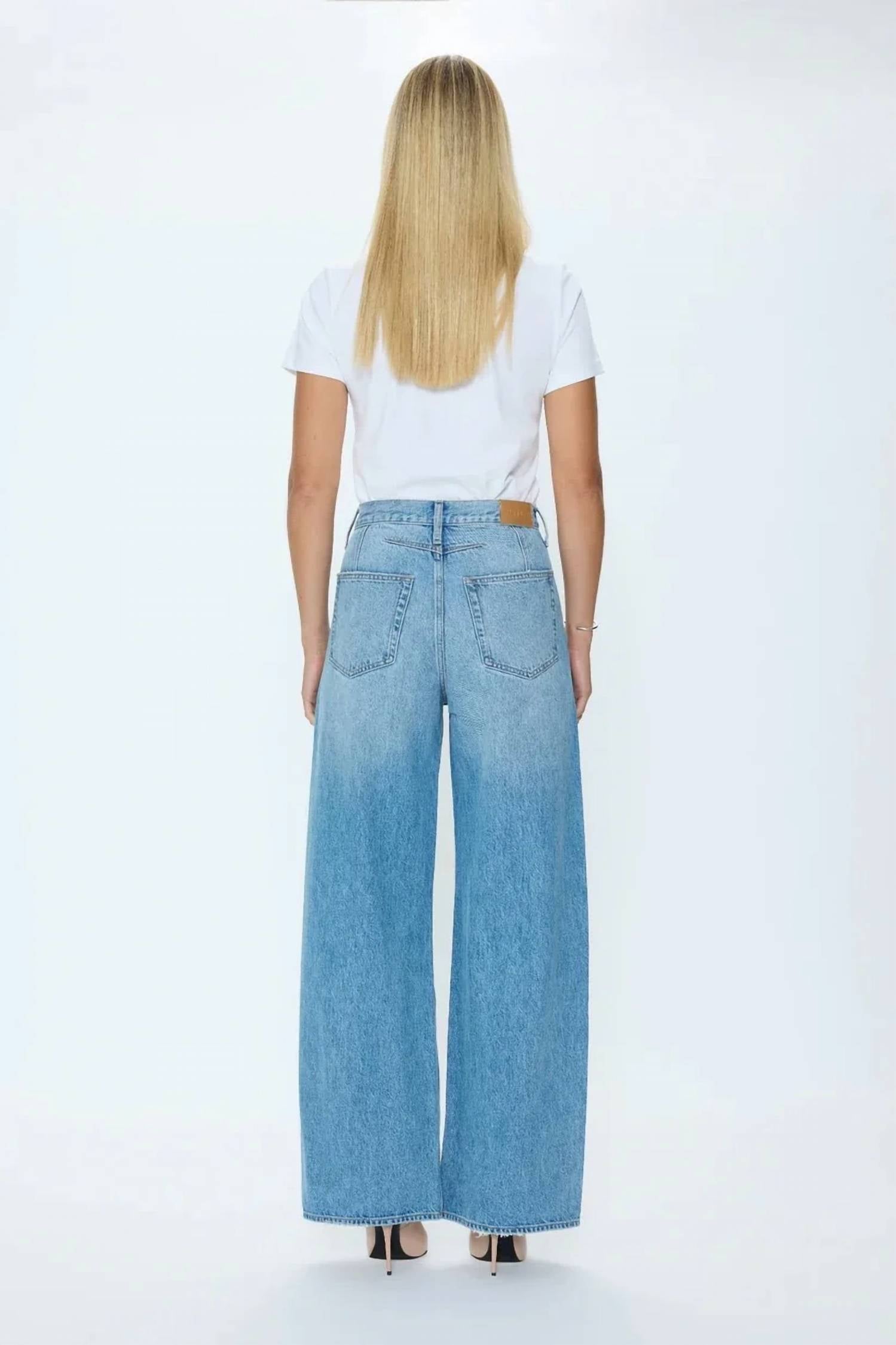 Pistola - Sydney High Rise Bowed Wide Leg Jean